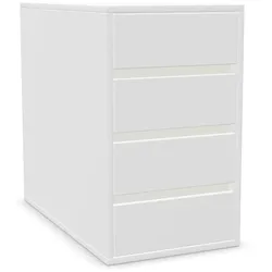 Palmberg Anstellcontainer Standcontainer SELECT | 4 Schübe ohne Griffe | Weiß