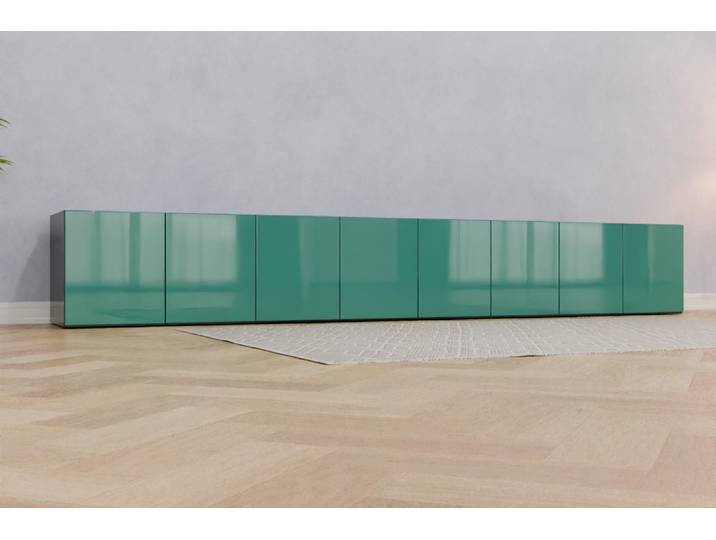 Lowboard nach Maß - RAL 6033 Minttürkis - 60x400x60cm - Individuell konfigurieren