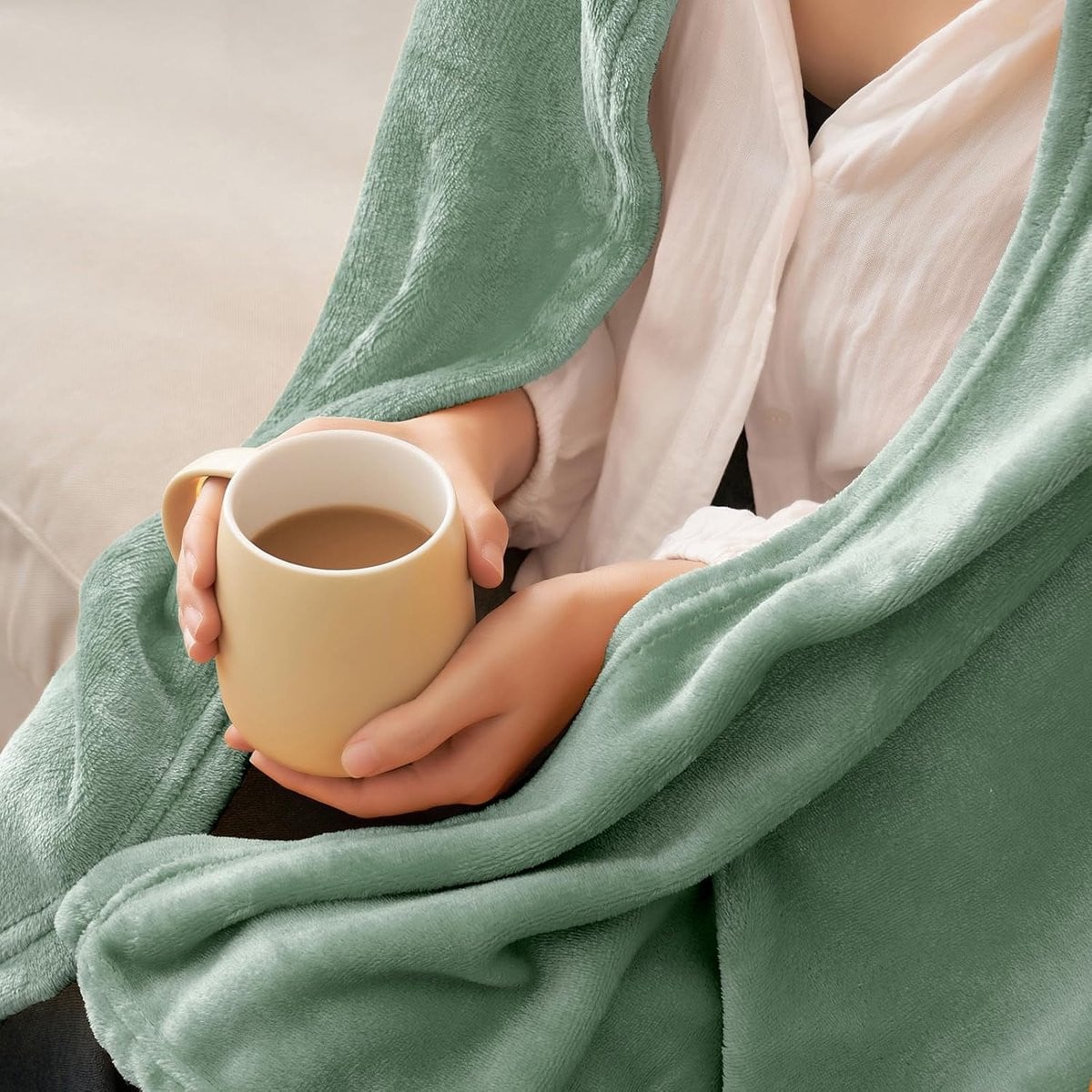 Ibenzoa Premium Zachte en Comfortabele Dekken - Matcha Groen
