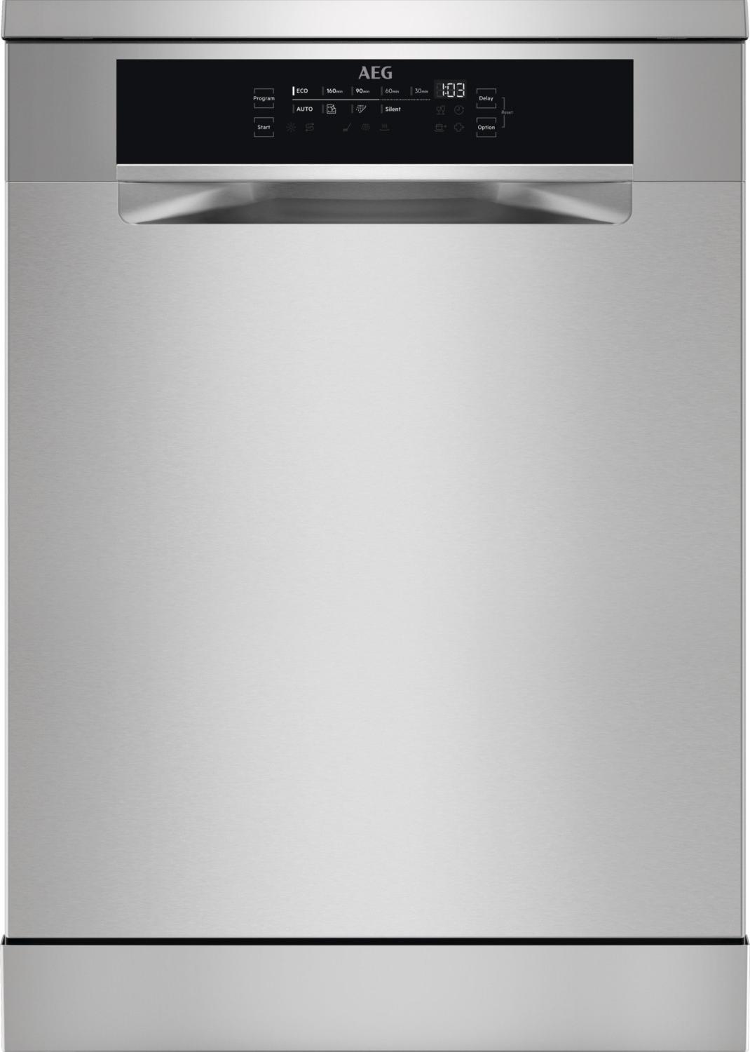 AEG Series 7000 FFB76707PM, Freistehend, Standardgröße (60 cm), Edelstahl, Schwarz, Berührung, 1,6 m
