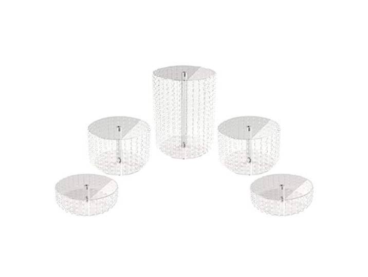 Acrylglas Tortenständer Rund Hochzeit 5 Etagen Etagere Geburtstag Alu Ø 28 cm (5 Etagen)