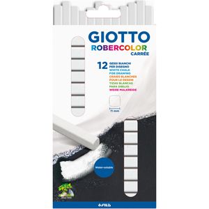 GIOTTO-Fila Kreide Robercolor carree K12, 12 Stück, Tafelkreide, eckig, weiß