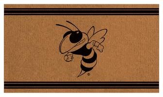 Evergreen Georgia Tech Monochrome Indoor/Outdoor Coir Door Mat