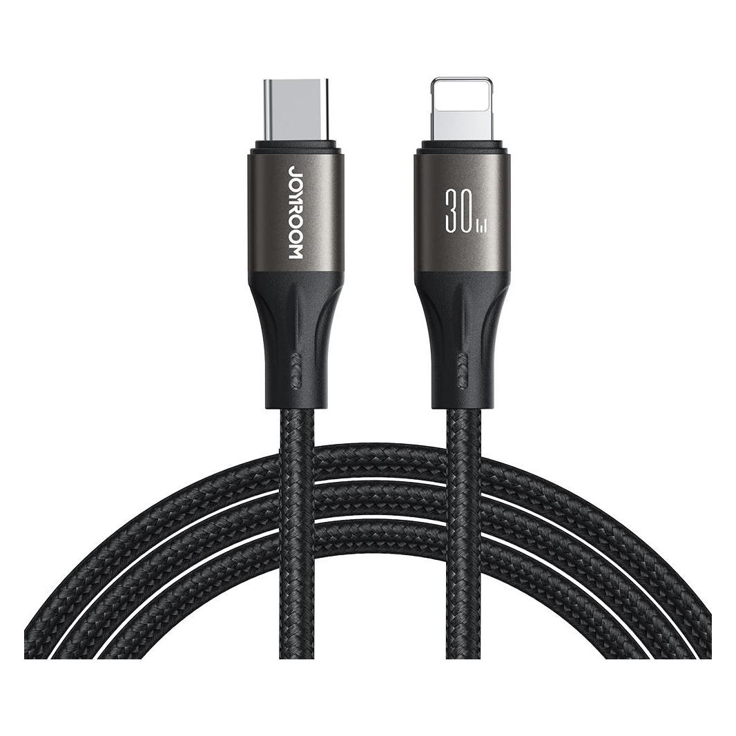 Joyroom Cable Light-Speed USB-C to Lightning SA25-CL3, 30W, 1.2m (black) (1.20 m, USB 3.2 Gen 1, 30 W) (SA25-CL3)