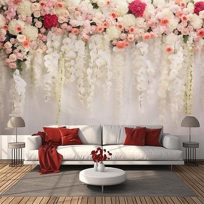 Hochzeitsdekorationen Hintergrund Fotografie Wandbehängung große Wandteppich Kunst Wanddekoration Decke Vorhang Zuhause Schlafzimmer Wohnzimmer Deko Blumen Hintergrund