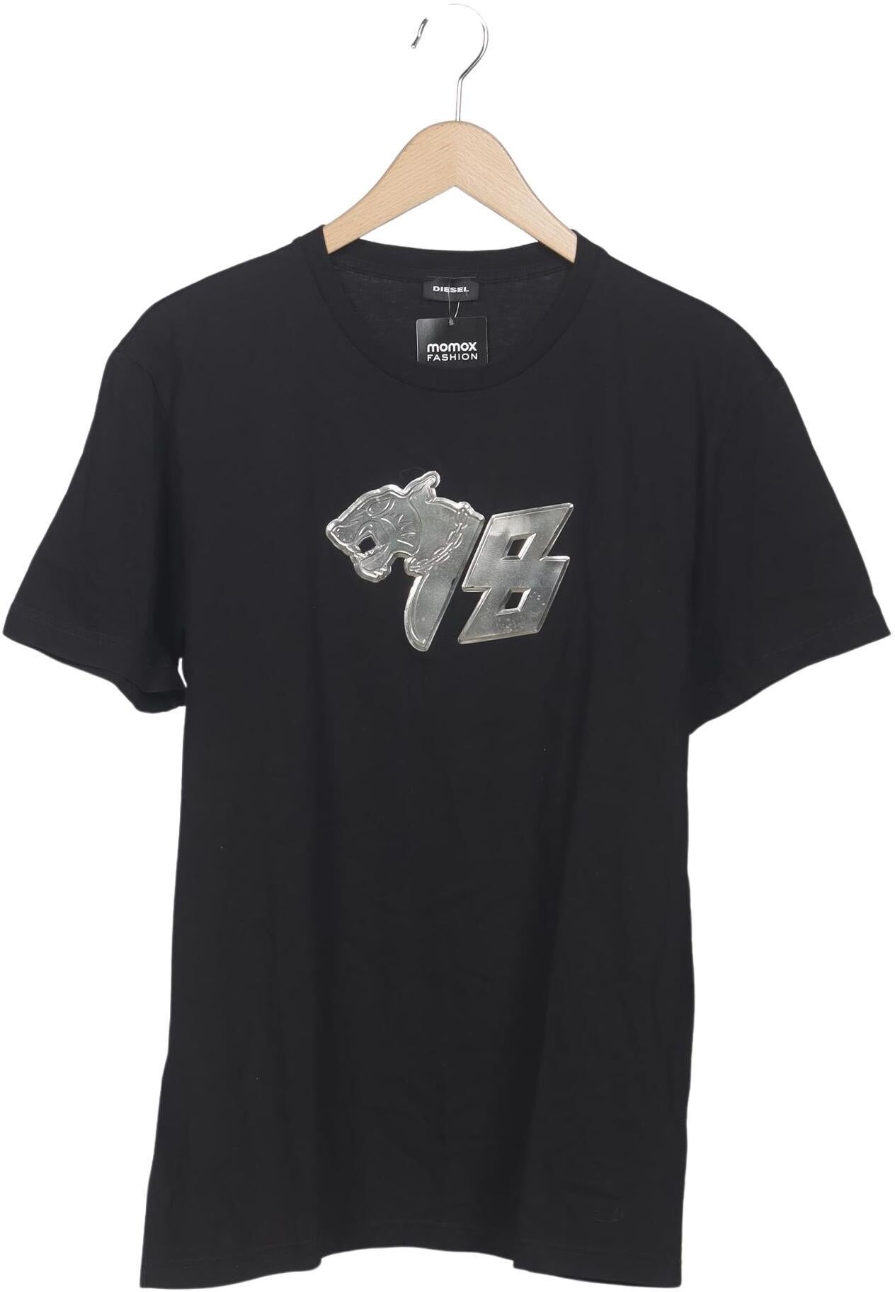 Diesel Herren T-Shirt, Schwarz, Gr. XL, Baumwolle - Second Hand