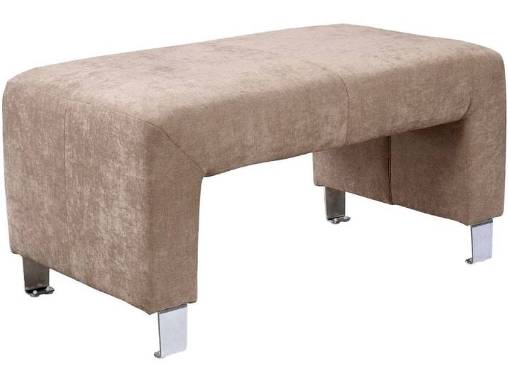 Polsterhocker EXXPO - SOFA FASHION Intenso, Hocker, modern , beige, B:100cm H:50cm T:59cm, Zusammensetzung: Polyester 100%, Hocker, Polsterhocker, hohe Bodenfreiheit, frei im Raum stellbar, hoher Sitzkomfort