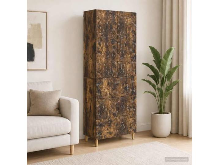 Schrankset 2 Stk 66x34,5x90 cm Holzwerkstoff Räuchereiche Standschrank Stabile Konstruktion, abschließbare Türen, viel Stauraum, moderne Optik, pflegeleichte Oberfläche