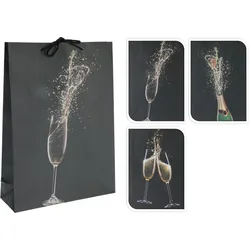 Geschenktasche BLACK (BHT 33x40,50x8,50 cm) - BHT 33x40,50x8,50 cm