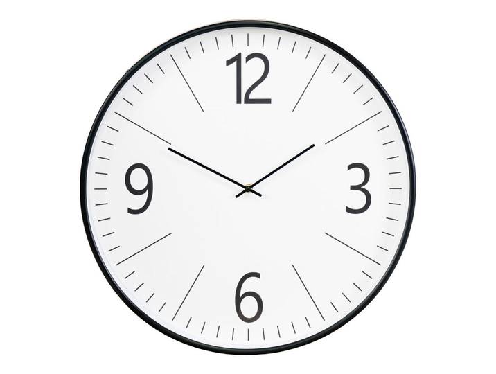 Wanduhr, Schwarz, Weiß, Kunststoff, Glas, 51x51x5 cm, Dekoration, Uhren, Wanduhren