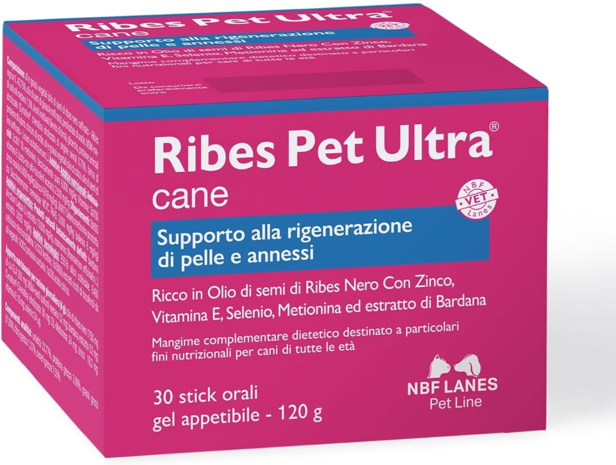NBF LANES Ribes Pet Ultra Mangime Complementare Dietetico per Cani 30 BUSTINE
