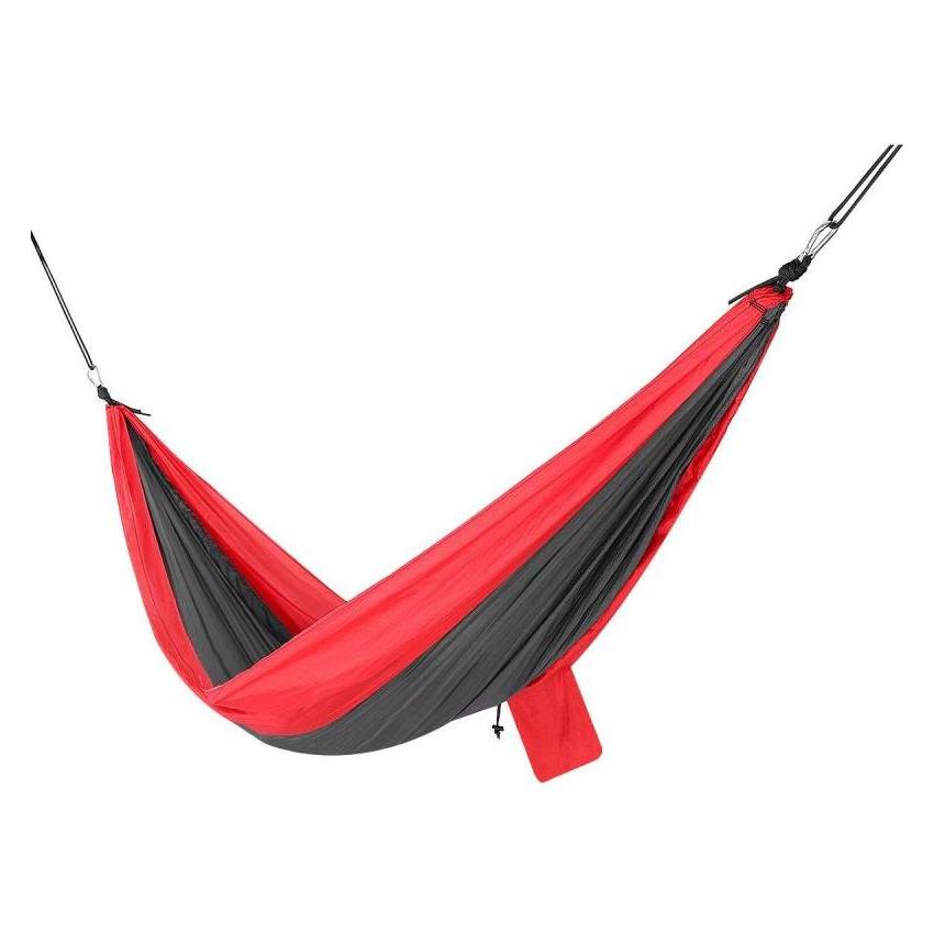 Enero Camp Touristische Hängematte 2 Personen 270x140cm Schwarz Rot (200 kg) (37345829)