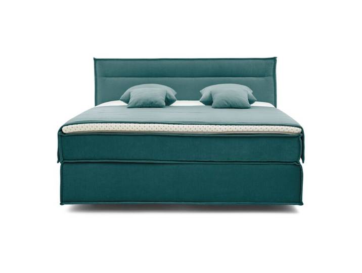 Musterring JustB! Boxspringbett inkl. Topper und Classic TT Partnermatratze - Flair 10084 türkis - Hart Medium Modern, Zeitlos
