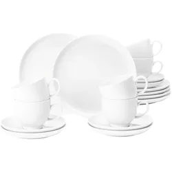 Kaffeeservice 18-teilig rund - Seltmann Weiden Lido weiß uni 3