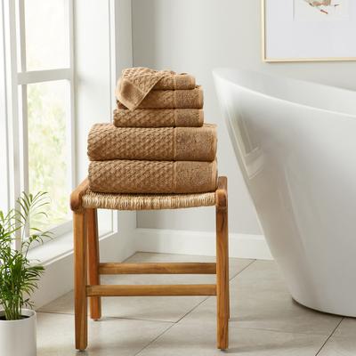 Linery & Co. Cotton Diamond Waffle Texture Bath Towels