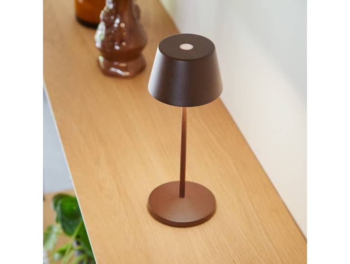Modi Micro Portable Tischleuchte IP65 Corten - Loom Design - Terrasse - Modern - Aluminium - Mit Schirm