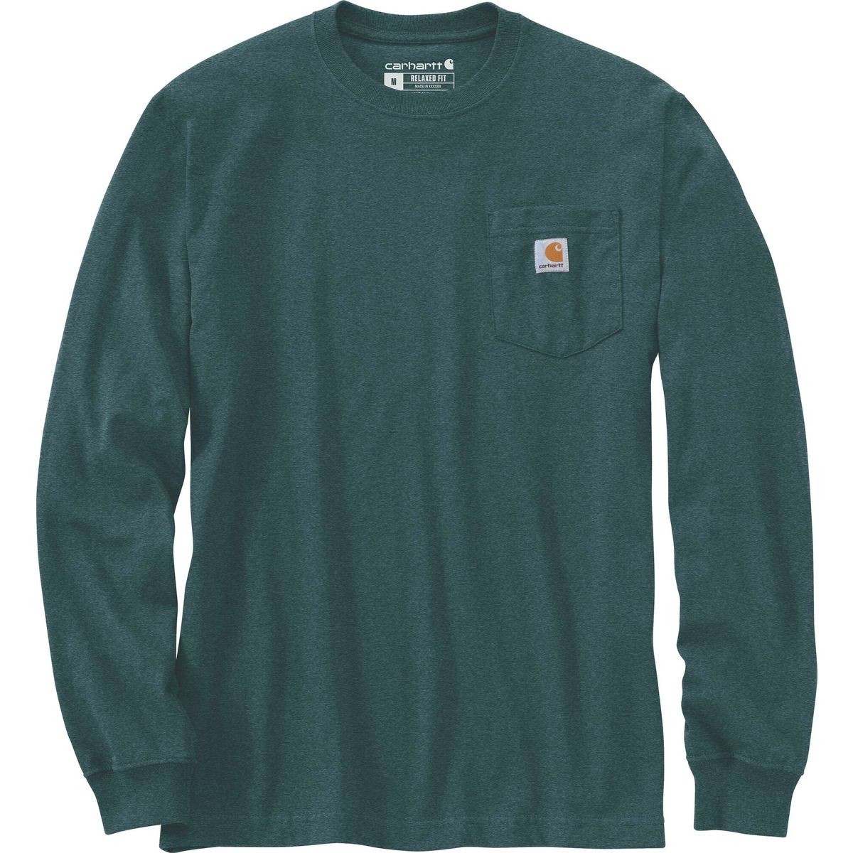 Carhartt Relaxed Fit Heavyweight Long-sleeve Pocket Outdoor Graphic T-shirt greenstone heather (GM2) 2XL REG 107260-GM22XLREG