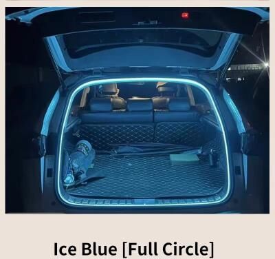 Inspired Finds Car Trunk LED Light Strip High Brightness Ambient Lighting, Automatic Sensing, Wiring Free Installation 13.12 Ft Ice Blue