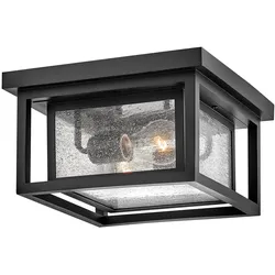 Elstead Lighting Republic Außen-Deckenleuchte Schwarz IP44 2-flammig