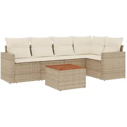 vidaXL, Gartenlounge, Stevie (Eckteil + 2x Mittelteil + Tisch)