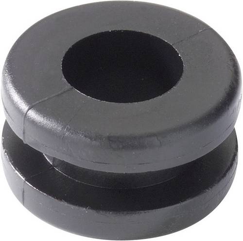 HellermannTyton HV1302-PVC-BK-M1 Kabeldurchführung Klemm-Ø (max.) 8mm Plattenstärke (max.) 3mm PVC Schwarz