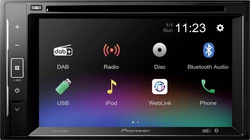 Pioneer AVH-A240DAB Doppel-DIN Moniceiver Anschluss für Lenkradfernbedienung, Anschluss für Rückfahrkamera