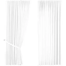 SCHLAUFENGARDINE 2ER SET »Jena« HxB 250x300 cm Weiß
