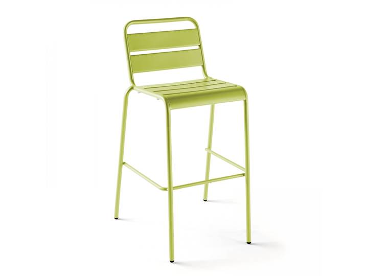 Oviala - Chaise haute de jardin en métal