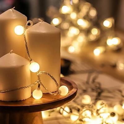 LED Lichterkette 3M-20LED 6M-40LED 10M-80LED Balllichter USB Glühlampe Lichterkette wasserdicht Außenhochzeit Feiertag