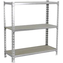 PROREGAL Schwerlastregal BABY MULI | HxBxT 90x100x30cm | 3 Fachböden | Fachlast 150kg | Verzinkt | Lagerregal Kellerregal Werkstattregal