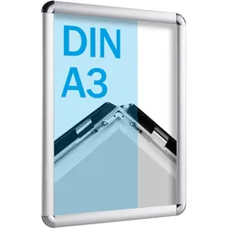 Klapprahmen A3 Standard silber | 25 mm | Rondo, Aluminium
