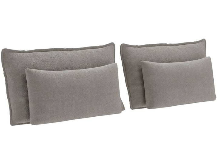 Set 4 Kissen CAPRI 30x65cm silber unifarben