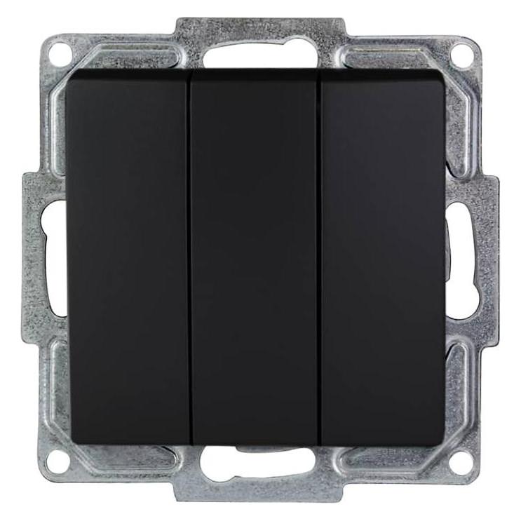 Gunsan Visage 3-fach Schalter Serienschalter Unterputz Schwarz (31793578)
