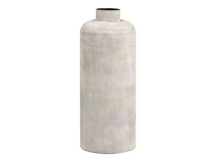 Bodenvase Hou Decorative Pot, Greige, Metall, zylindrisch, 60.5 cm, handgemacht,