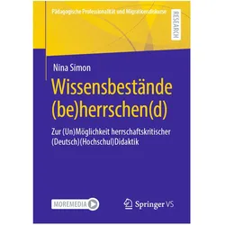 Wissensbestände (be)herrschen(d), Fachbücher von Nina Simon