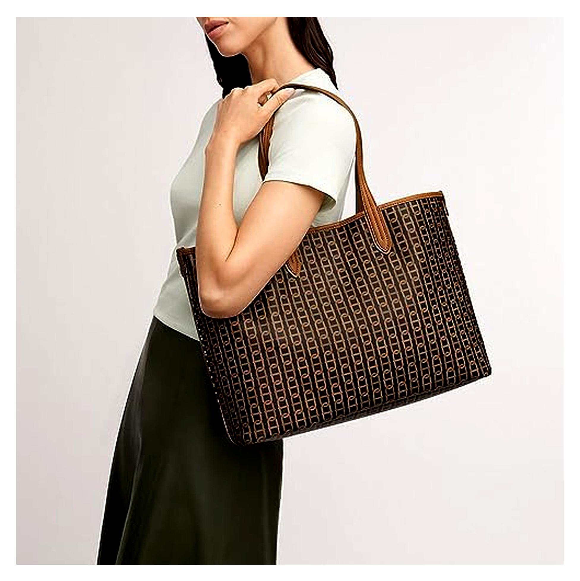 Damentasche Williamson, braune PVC Tote bag für Damen, L: 40,6 cm, B: 14 cm, H: 29,2 cm,