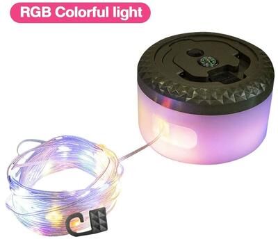 Uplifted Goods Rechargeable LED String Lights For Camping And Outdoor Decor rgb Light