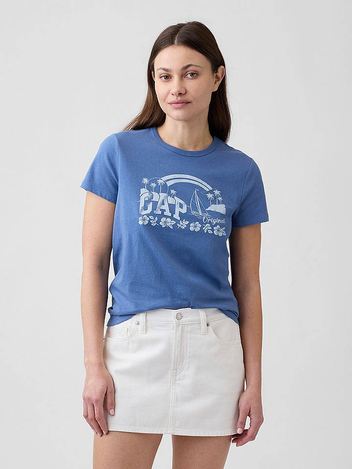 GAP Shirt in Blau - S