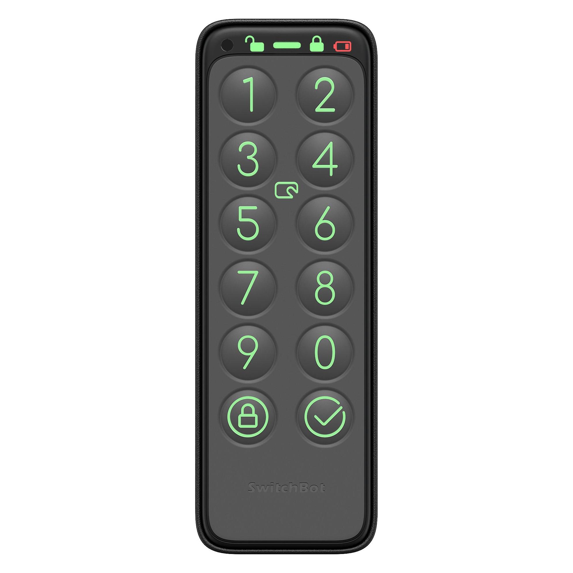 SwitchBot Keypad Touch (Mechanische Zahlenkombination, Schlüsselkarte) (0850037096091)