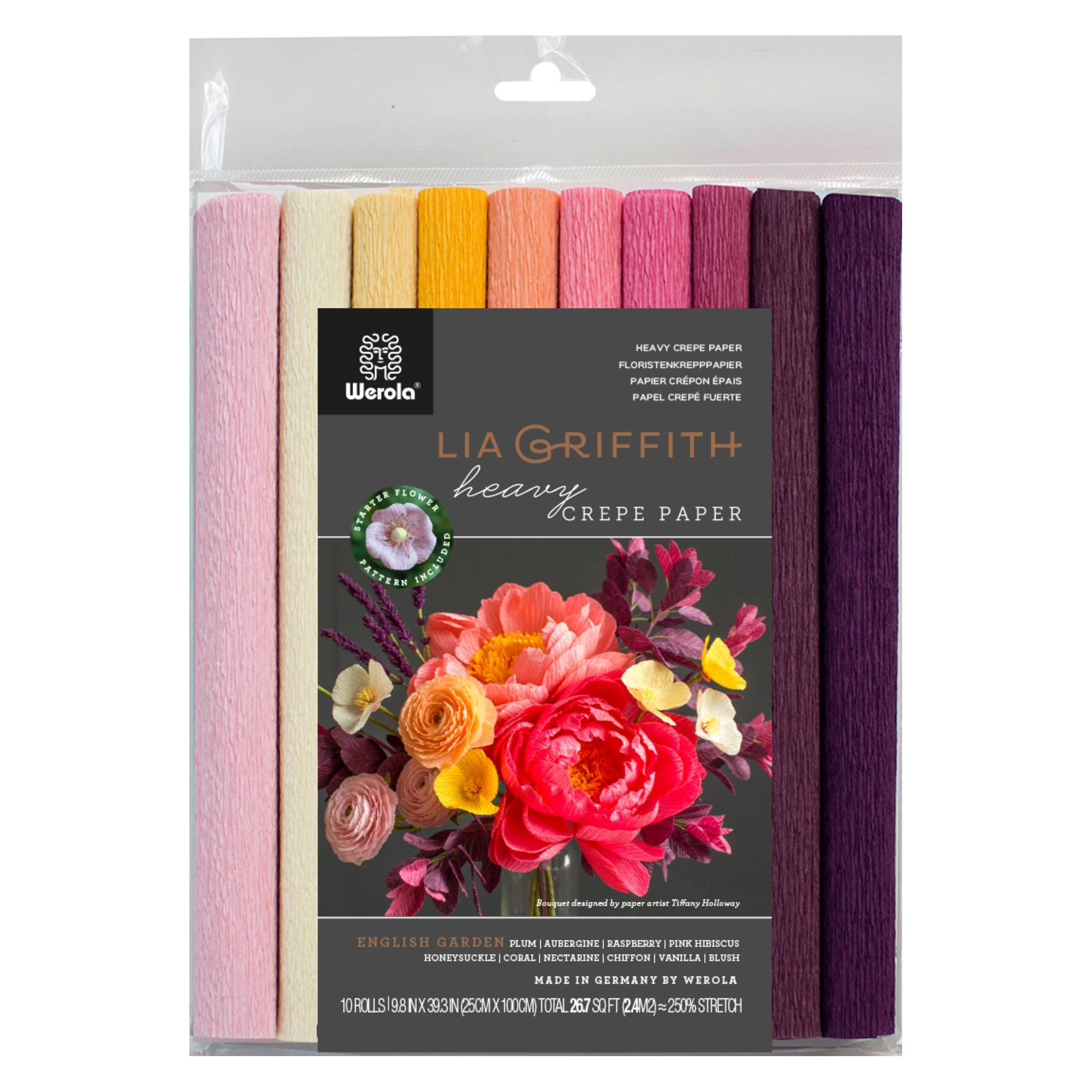 Werola Floristenkrepppapier 10x 25cmx1m English Garden (10x) (794120103)