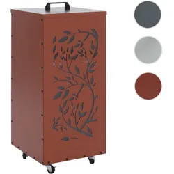 Pelletbehälter HWC-Q30 Ranken, Pelletbox Aufbewahrungsbox für z.B. Tierfutter, Rollen Füße 86x37x37cm ~ kupferfarben