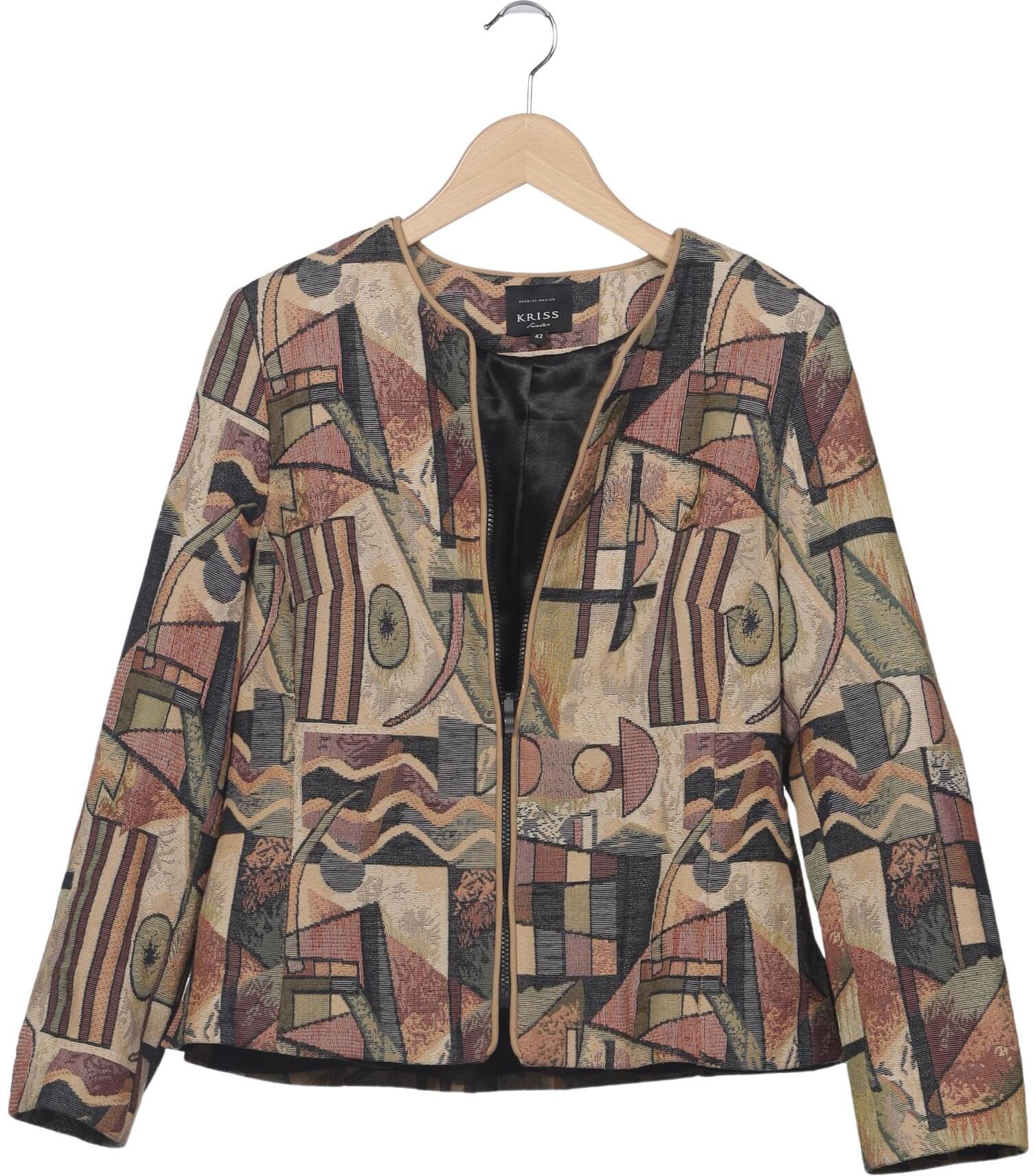 Kriss Trading Sweden Damen Jacke, Mehrfarbig, Gr. EU 42, Synthetik / Viskose - Second Hand
