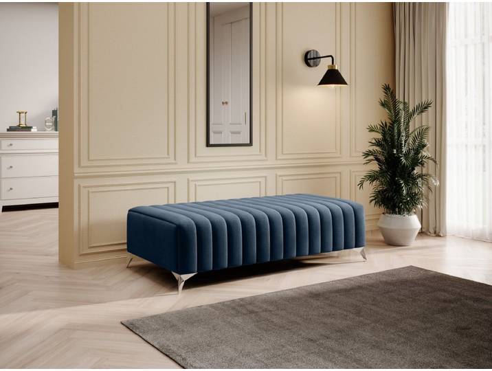 Designer Beistellhocker Cadeo - Blau - Luxusbetten24