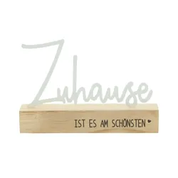 HOME STORY Schriftzug "Zuhause"   , holzfarben , Metall,Holzwerkstoff , Maße (cm): B: 20 H: 13 T: 3.5