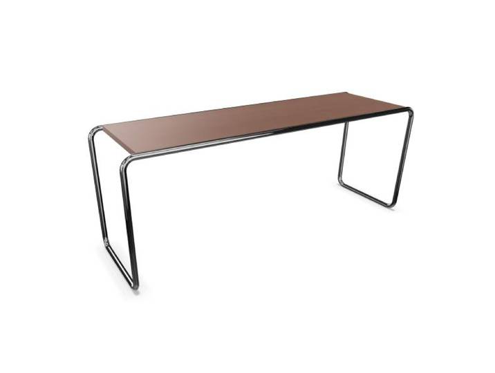 THONET table basse B 10 (Walnut - Hêtre I and acier chromée)