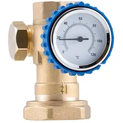 Barberi Monoblock mit Pumpenanschluss (Kugelhahn + Thermometer + 2 seitliche Anschlüsse + Rückschlagventil + Rückschlagventilumgehung) - Thermometer 0