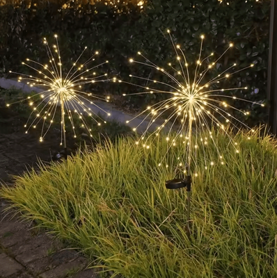 Inspire Curations Solar Firework Lights Outdoor Waterproof Swaying Dandelion Starburst Lights firework 1pc