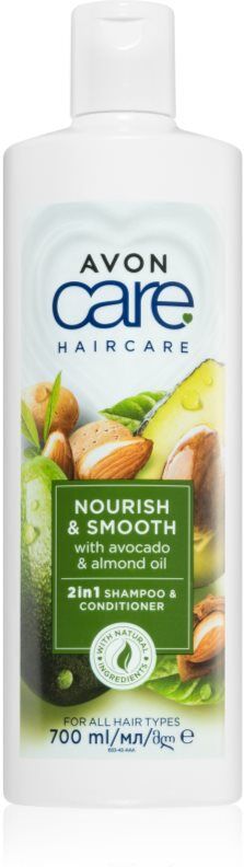 Avon Care Nourish & Smooth shampoing et après-shampoing 2 en 1 effet nourrissant 700 ml