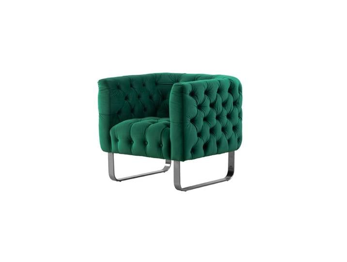 Grosvenor Armsessel - Flaschengrün - Silber