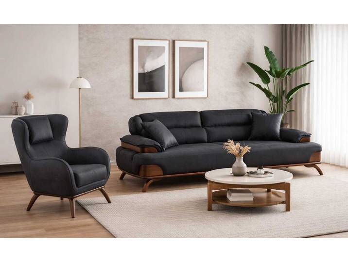 Xlmoebel Couchtisch Moderner grauer Couchtisch im minimalistischen Stil für Ihr (Grauer Couchtisch), Made in Europa